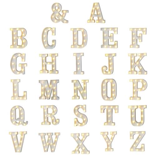 Letra Led Decorativa Abecedario 10,5cm Luz Calida Estoykuku