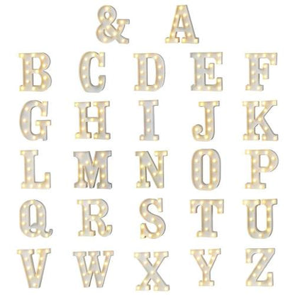 Letra Led Decorativa Abecedario 10,5cm Luz Calida Estoykuku