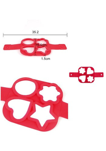 Molde De Silicona Para 4 Panqueques (estoykuku)