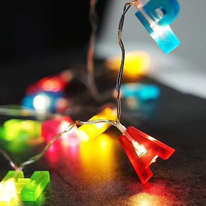 Guirnalda Luces Led   Happy Birthday  1,5 Metros Pilas