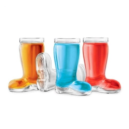 Set  4 Shot Vidrio Botas 44 Ml Tequila Cortito
