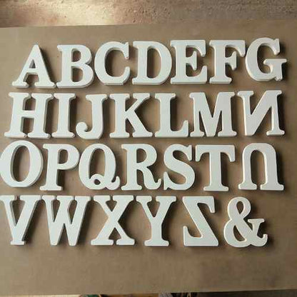 Letra Decorativa De Madera Blanca 6cm (estoykuku)