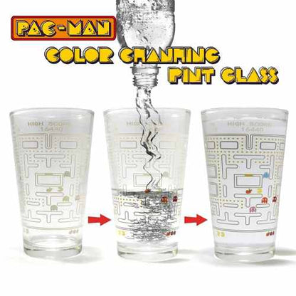 Vaso Vidrio Diseño Pacman Cambia Color 500ml 458 Grms