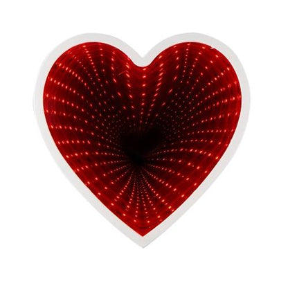 Lámpara Decoracion Corazón Espejo Luz Infinita