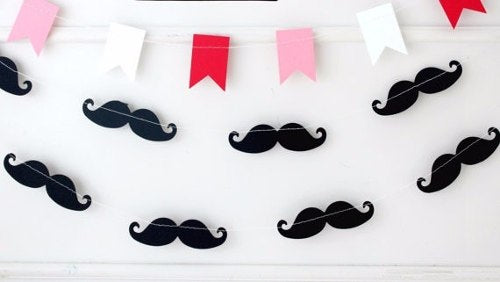 Guirnalda De Papel Bigotes Mostacho Vintage 2 M Candy Bar
