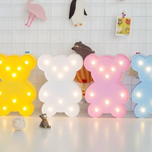 Lampara Led Ositos  A Pilas Candy Bar Fiesta Niños