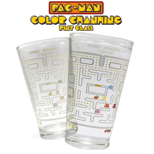 Vaso Vidrio Diseño Pacman Cambia Color 500ml 458 Grms