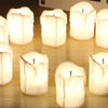 Set 12 Velas Led Blanco O Beige Color Luz Blanco Calido 5cm
