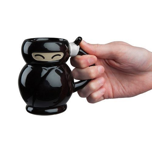 Taza Mug Ninja Shuriken Mascara Cafe