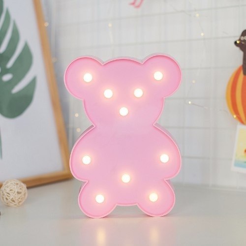 Lampara Led Ositos  A Pilas Candy Bar Fiesta Niños