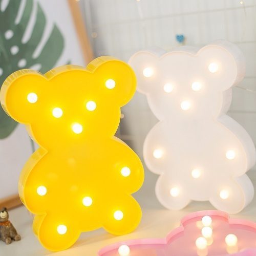 Lampara Led Ositos  A Pilas Candy Bar Fiesta Niños