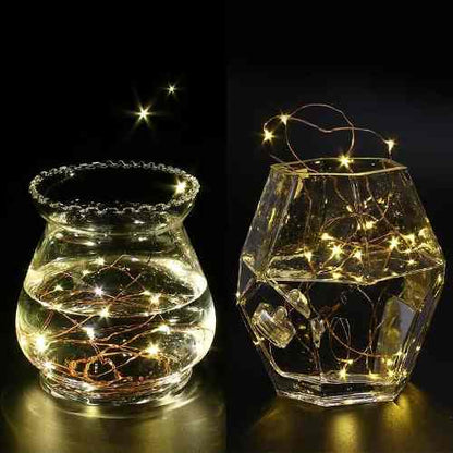 Guirnaldas Luces Micro Led Hadas Con Pilas Sumergible 2 M
