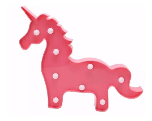 Lampara Led Unicornio Pony  A Pilas Candy Bar Fiesta Niños