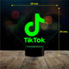 Lampara 3D Tik Tok con control remoto 16 colores