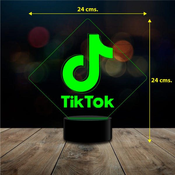 Lampara 3D Tik Tok con control remoto 16 colores