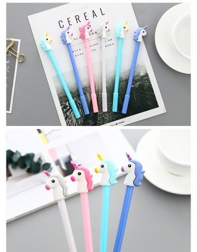 12 Lapices Unicornio 3d Kawaii Estoykuku (docena)