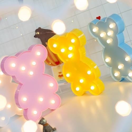 Lampara Led Ositos  A Pilas Candy Bar Fiesta Niños