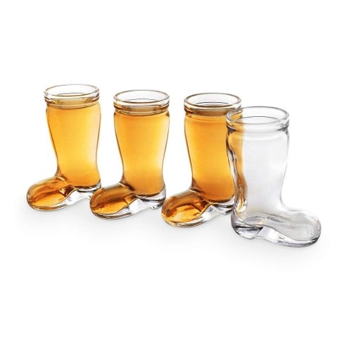 Set  4 Shot Vidrio Botas 44 Ml Tequila Cortito