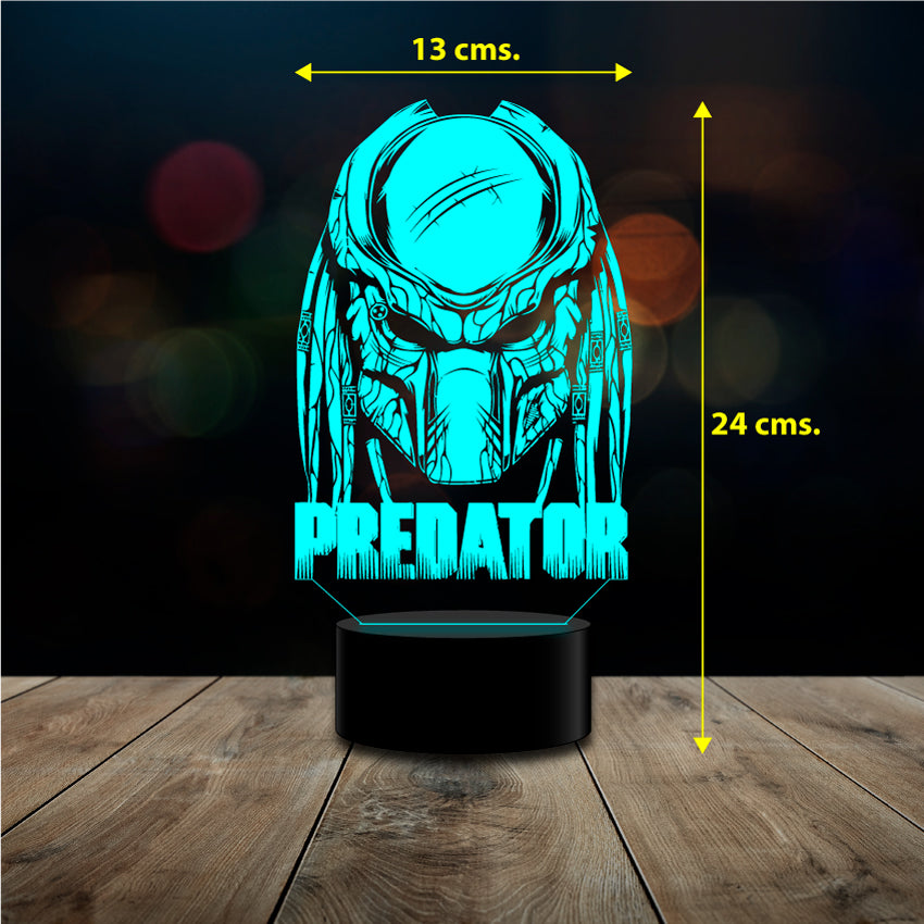 Lampara 3D Predator depredador control remoto 16 colores