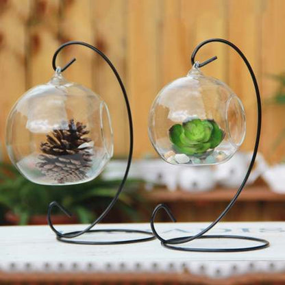 Portavela Globo Terrario Xl 15 Cm Vidrio C/pedestal Terrario
