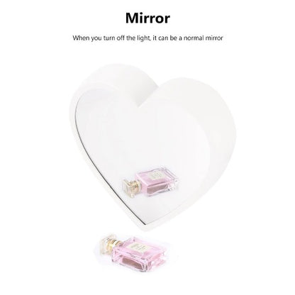 Lámpara Decoracion Corazón Espejo Luz Infinita