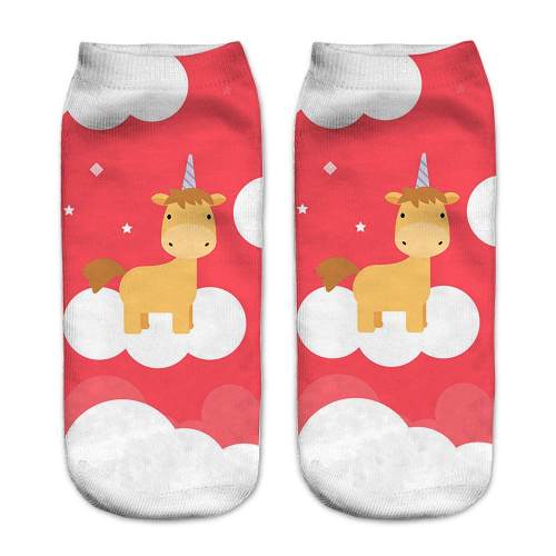 8 Pares Calcetines Tobilleras 3d Unicornios