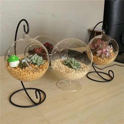 Portavela Globo Terrario Xl 15 Cm Vidrio C/pedestal Terrario