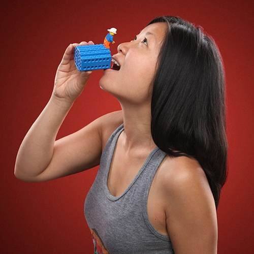 4  Vasos Shot Bloques Legos
