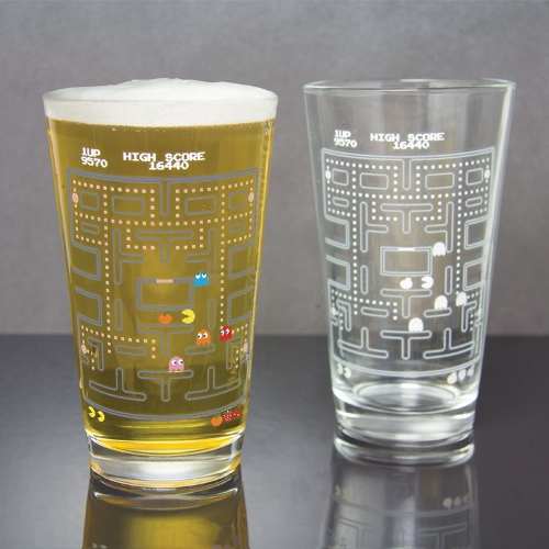 Vaso Vidrio Diseño Pacman Cambia Color 500ml 458 Grms