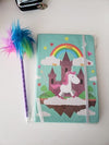 Set Verano Unicornio Bolso Cuaderno Lapizkawaii