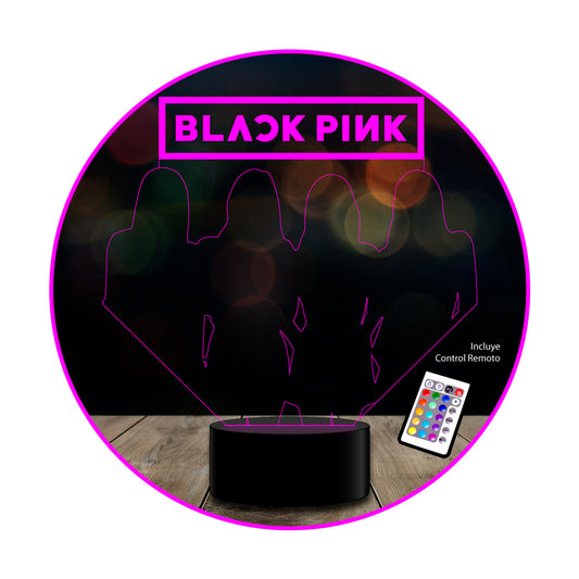 Ilusión 3D Black Pink control remoto