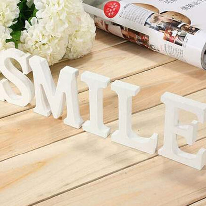 Letra Decorativa De Madera Blanca 6cm (estoykuku)