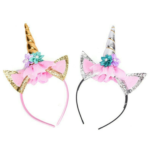 Cintillo Unicornio Glitter Brillante Niña  Despedida Soltera