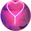 Lámpara 3d Neón Led Corazón Rosado