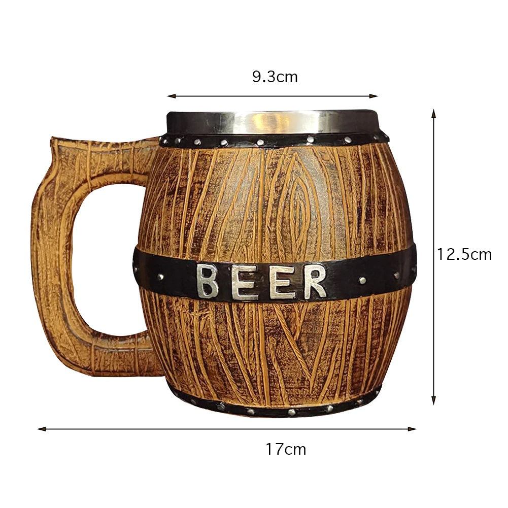 Tazon resina Beer cerveza simulacion barril madera barrica