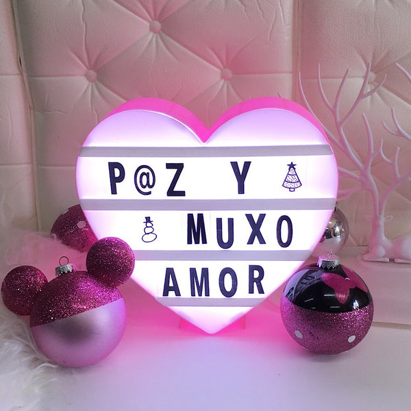 Lightbox Corazón Pizarra en forma de corazón