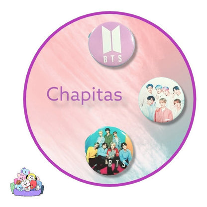Set Chapitas Bts Bt21 Kawaii Army