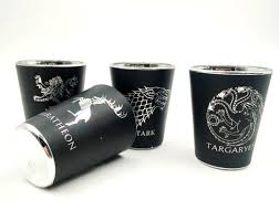 Pack 4 Vasos Shot Casas siguil Games Of Thrones  Estoykuku