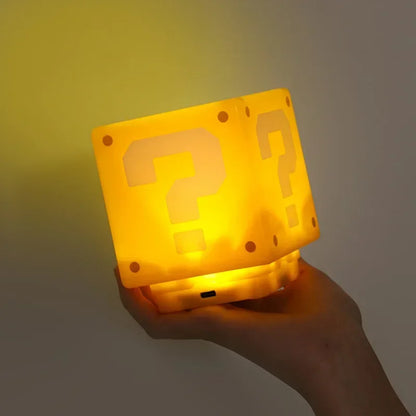Lámpara led 3D Bloque pregunta super Mario Gamer sonido