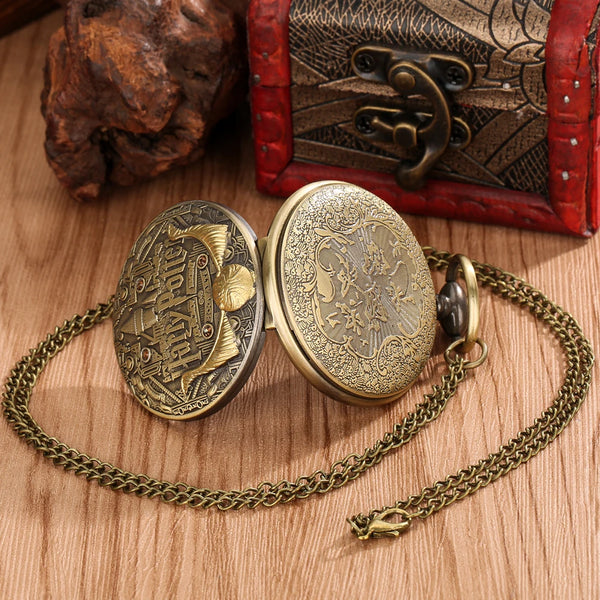 Reloj de bolsillo Harry Potter Golden Hogwarts & Snitch