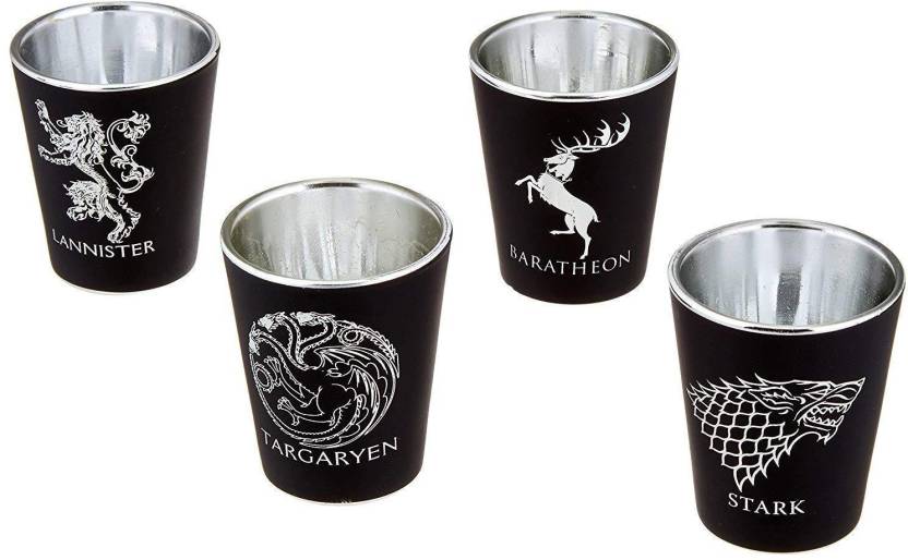 Pack 4 Vasos Shot Casas siguil Games Of Thrones  Estoykuku