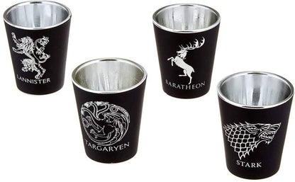 Pack 4 Vasos Shot Casas siguil Games Of Thrones  Estoykuku