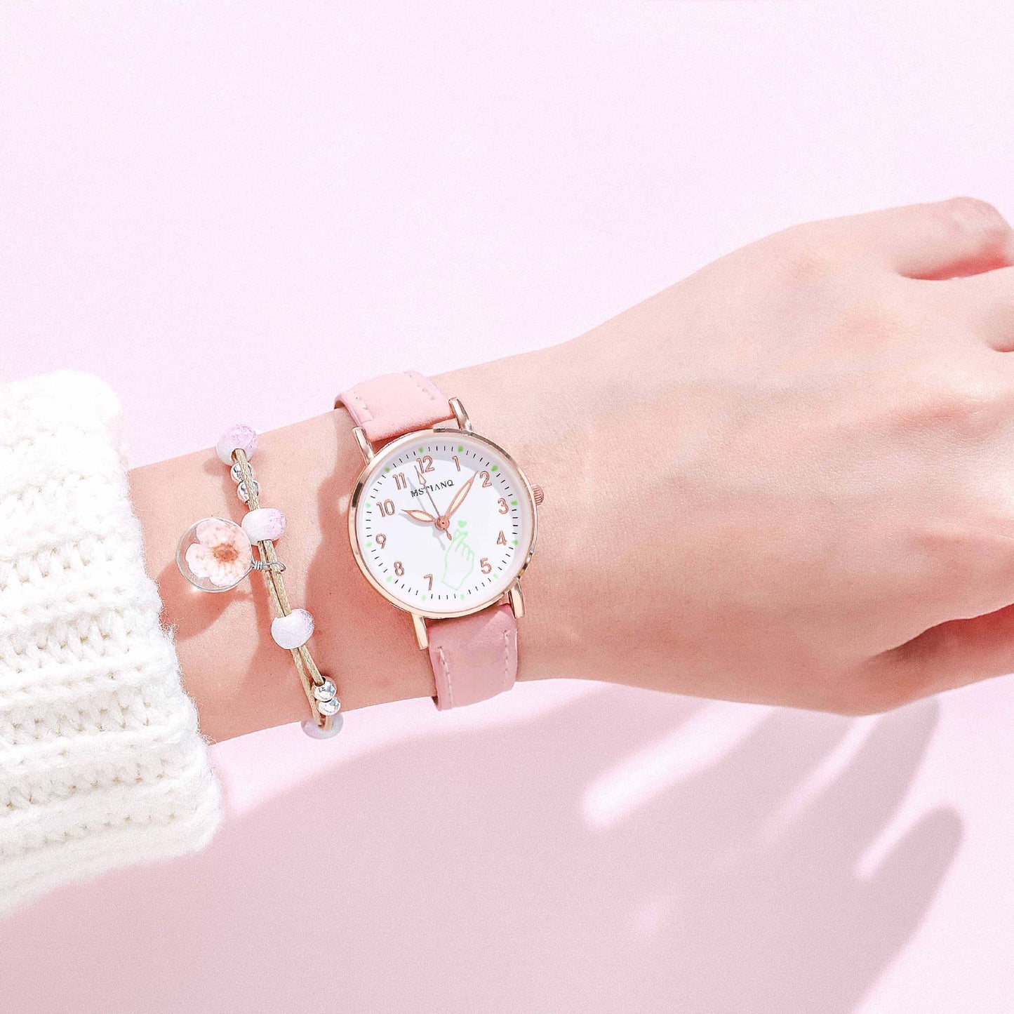 Reloj Pulsera dedos kpop corazon luminoso kawaii