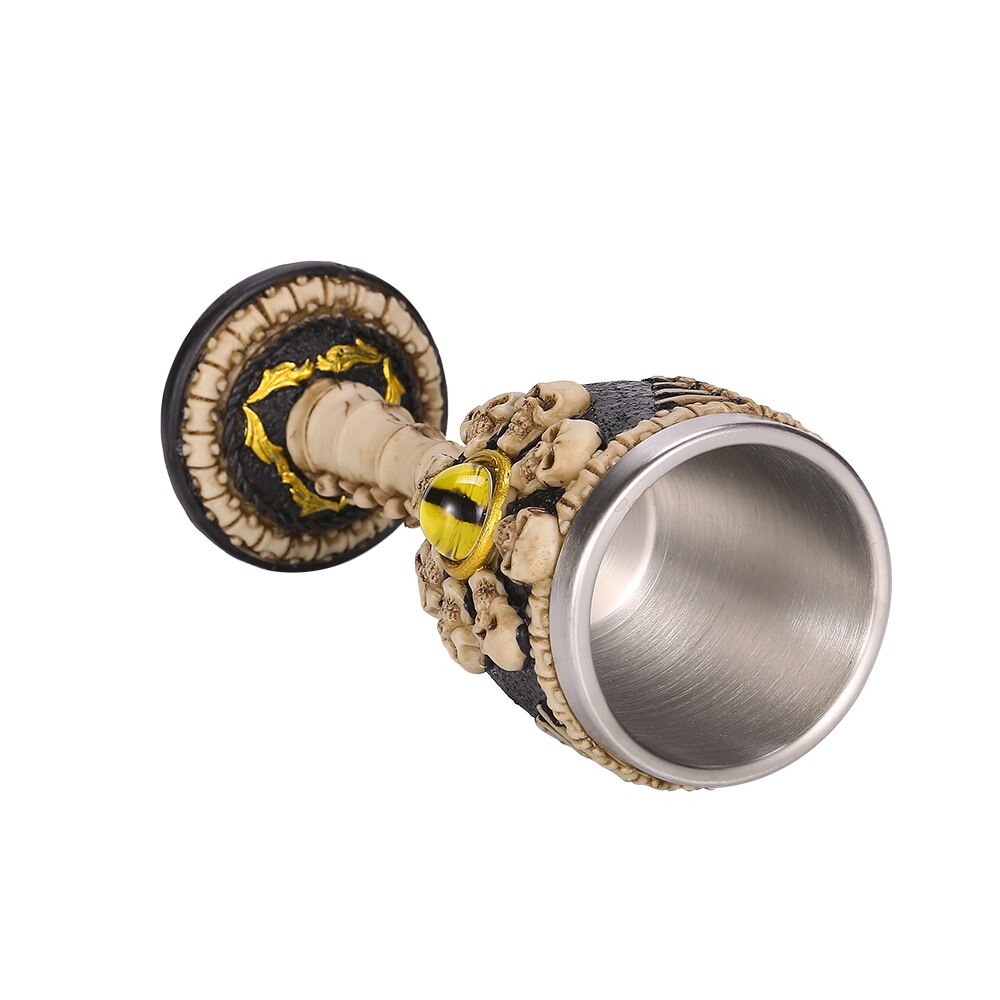Copa caliz Resina  ojo con calavera