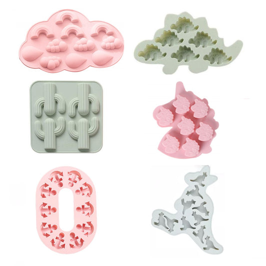 Pack moldes siliconas distinta figuras kawaii