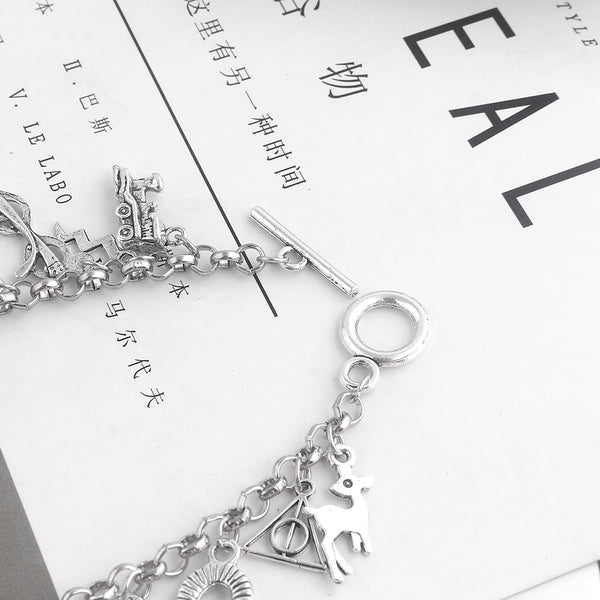 Pulsera 18 dijes HP Harry snitch reliquia de la muerte
