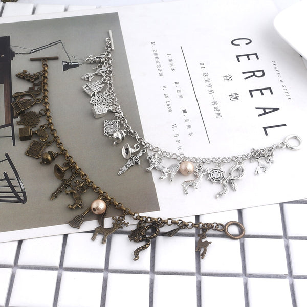 Pulsera 18 dijes HP Harry snitch reliquia de la muerte