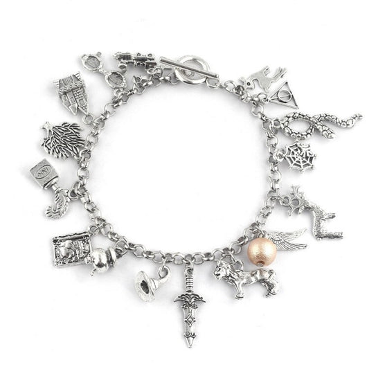 Pulsera 18 dijes HP Harry snitch reliquia de la muerte