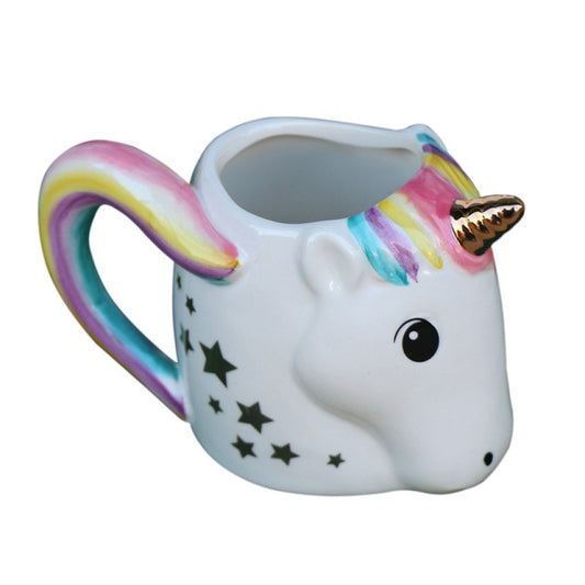 Taza Unicornio Mágico  Estrella  Ceramica 3d  Kawaii