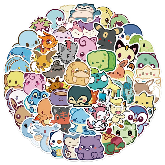 Pack Sticker cute baby pokemon picachu, psyduck, Charmander